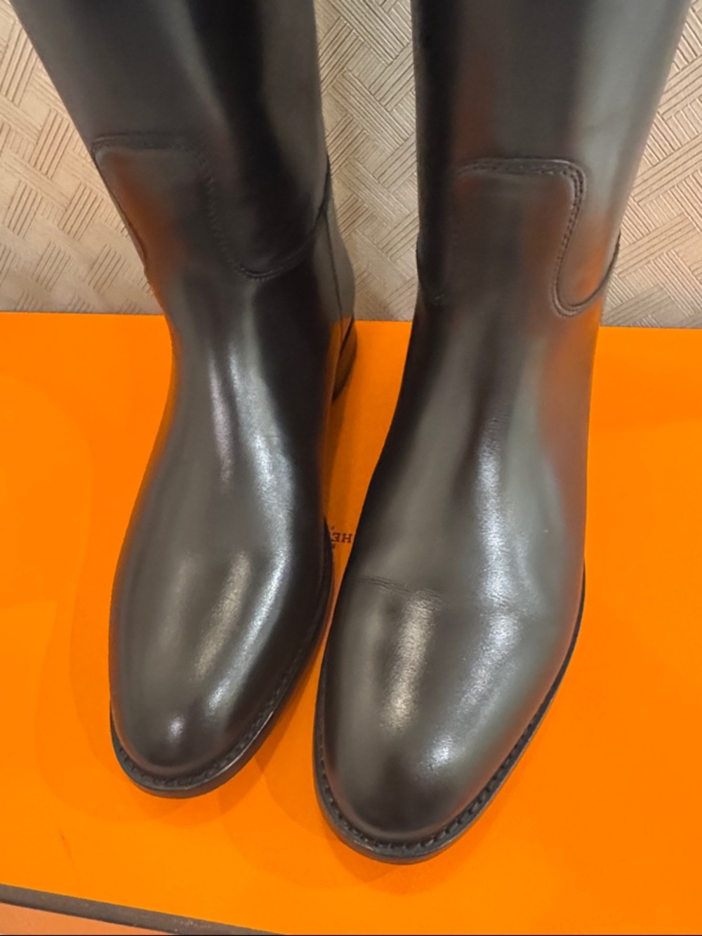 Classic Black Leather Riding/Jumping Boots with Silver Buckle size 41 US 11 - Picture 9 of 16